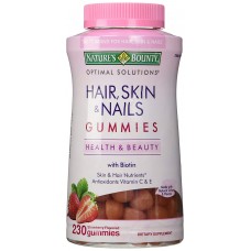 Nature's Bounty Suplemento em Balas Gummies Hair, Skin & Nails Sabor Morango (Tamanhos)